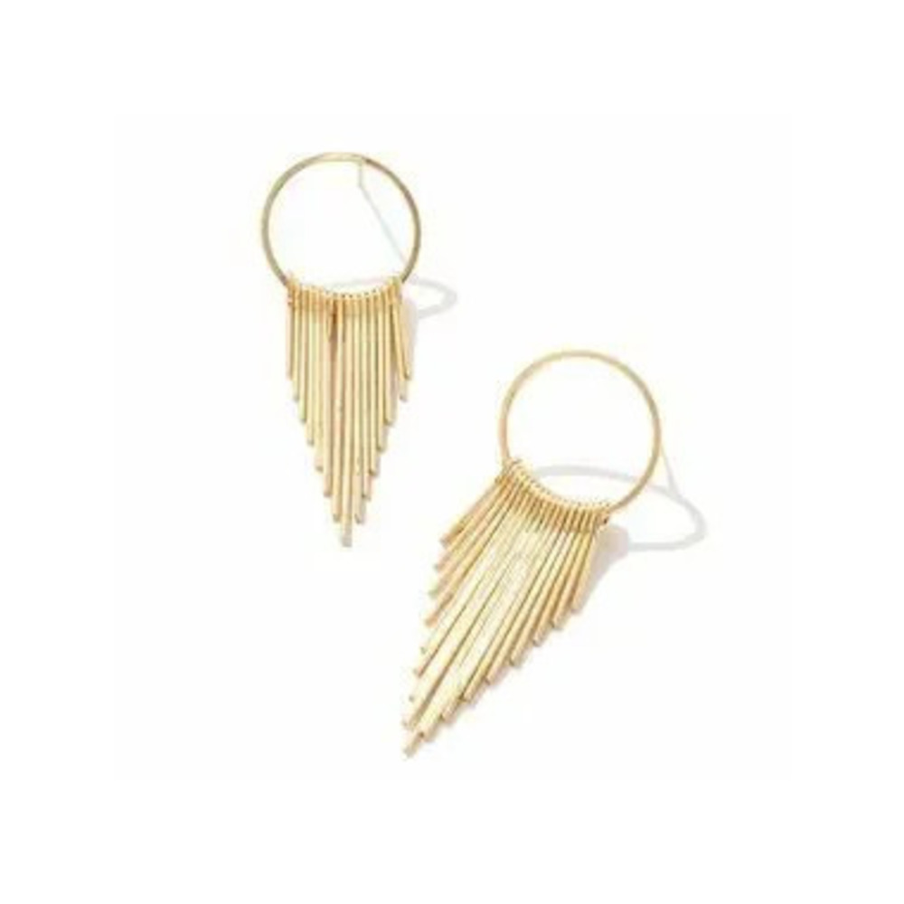 New! Fame Gold Fringe Earrings (3036) NWOT - Picture 1 of 2